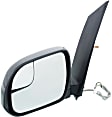 Driver Side Mirror, Power Adjust, Non-Heated, Manual Folding, Textured Black, No Signal Light, No Memory, No Puddle Light, No Auto-Dim, With Blind Spot Glass