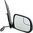 Passenger Side Mirror, Power Adjust, Non-Heated, Manual Folding, Textured Black, No Signal Light, No Memory, No Puddle Light, No Auto-Dimming, With Blind Spot Glass