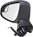 Driver Side Mirror, Power Adjust, Manual Folding, Heated, Paintable, In-housing Signal Light, No Memory, With Puddle Light, No Auto-Dimming, With Blind Spot Glass