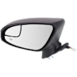 Driver Side Mirror, Power Adjust, Manual Folding, Heated, Paintable, In-housing Signal Light, With memory, With Puddle Light, No Auto-Dimming, With Blind Spot Glass