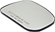Passenger Side Mirror Glass, Non-Heated, No Blind Spot Feature