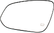 Driver Side Mirror Glass, Heated, No Blind Spot Feature