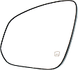 Driver Side Mirror Glass, Heated, No Blind Spot Feature