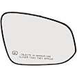 Passenger Side Mirror Glass, Heated, No Blind Spot Feature, Convex, With backing plate