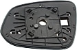 Passenger Side Mirror Glass, Non-Heated, No Blind Spot Feature, Convex, With backing plate, North America Built Vehicle