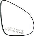 Passenger Side Mirror Glass, Non-Heated, No Blind Spot Feature, Convex, With backing plate