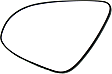 2012-2014 Toyota Camry - Driver Side Mirror Glass, Heated, No Blind Spot Feature, No Turn Signal Light, With Backing Plate