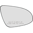 Passenger Side Mirror Glass, Heated, No Blind Spot Feature, No Turn Signal Light, With Backing Plate