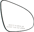 Passenger Side Mirror Glass, Heated, No Blind Spot Feature, No Turn Signal Light, With Backing Plate