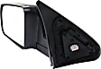 2014-2021 Toyota Tundra - Driver Side Mirror, Power Adjust, Heated, Manual Folding, Textured Black, No Signal Light, No Memory, No Puddle Light, No Auto-Dimming, With Blind Spot Detection in Glass