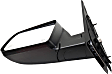 2014-2021 Toyota Tundra - Driver Side Mirror, Power Adjust, Heated, Manual Folding, Textured Black, No Signal Light, No Memory, No Puddle Light, No Auto-Dimming, With Blind Spot Detection in Glass