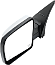 2014 Toyota Tundra - Driver Side Mirror, For Models With Lane Change Assist, Power Adjust, Heated, Chrome, Manual Folding, No Signal Light, With Blind Spot Detection in Glass, No Memory, No Puddle Light, No Auto-Dimming
