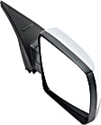 2014 Toyota Tundra - Passenger Side Mirror, For Models With Lane Change Assist, Power Adjust, Heated, Chrome, Manual Folding, No Signal Light, With Blind Spot Detection in Glass, No Memory, No Puddle Light, No Auto-Dimming
