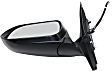 2014 Toyota Sienna - Driver Side Mirror, Power Adjust, Heated, Paintable, Manual Folding, No Signal Light, With Blind Spot Detection in Glass, No Memory, No Puddle Light, No Auto-Dimming