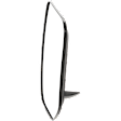 2007-2014 Toyota FJ Cruiser - Passenger Side Mirror Glass, Non-Heated, No Blind Spot Feature, Convex, With backing plate