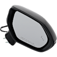 Passenger Side Mirror, Power Adjust, Heated, Manual Folding, Paintable, No Signal Light, No Memory, No Puddle Light, No Auto-Dim, With Blind Spot Detection in Glass