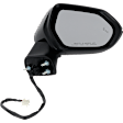 Passenger Side Mirror, Power Adjust, Heated, Manual Folding, Paintable, No Signal Light, No Memory, No Puddle Light, No Auto-Dim, With Blind Spot Detection in Glass