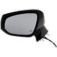 2024 Toyota Corolla Cross Hybrid S - Driver Side Mirror, Power Adjust, Heated, Textured Black, Manual Folding, No Signal Light, No Blind Spot Feature, No Memory, No Puddle Light, No Auto-Dimming
