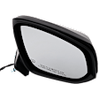 2024 Toyota Corolla Cross Hybrid S - Passenger Side Mirror, Power Adjust, Heated, Textured Black, Manual Folding, No Signal Light, No Blind Spot Feature, No Memory, No Puddle Light, No Auto-Dimming
