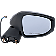 Passenger Side Mirror, Power Adjust, Heated, Manual Folding, Paintable, In-housing Signal Light, No Memory, With Puddle Light, No Auto-Dim, With Blind Spot Detection in Glass