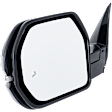 Driver Side Mirror, Power Adjust, Heated, Power Folding, Paintable, In-housing Signal Light, With Memory, No Puddle Light, No Auto-Dim, With Blind Spot Detection in Glass