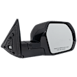 Passenger Side Mirror, Power Adjust, Heated, Power Folding, Paintable, In-housing Signal Light, With Memory, No Puddle Light, No Auto-Dim, With Blind Spot Detection in Glass