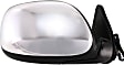 Passenger Side Mirror, Power Adjust, Non-Heated, Manual Folding, Chrome, No Signal Light, No Memory, No Puddle Light, No Auto-Dim, No Blind Spot Feature