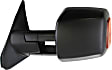 2014 Toyota Tundra - Driver Side Towing Mirror, Power Adjust, Heated, Textured Black, Manual Folding, In-housing Signal Light, With Blind Spot Glass, No Memory, No Puddle Light, No Auto-Dimming