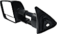 2014 Toyota Tundra - Driver Side Towing Mirror, Power Adjust, Heated, Textured Black, Manual Folding, In-housing Signal Light, With Blind Spot Glass, No Memory, No Puddle Light, No Auto-Dimming