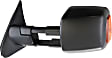 2014 Toyota Tundra - Driver Side Towing Mirror, Power Adjust, Heated, Textured Black, Manual Folding, In-housing Signal Light, With Blind Spot Glass, No Memory, No Puddle Light, No Auto-Dimming