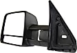 2014 Toyota Tundra - Driver Side Towing Mirror, Power Adjust, Heated, Textured Black, Manual Folding, In-housing Signal Light, With Blind Spot Glass, No Memory, No Puddle Light, No Auto-Dimming