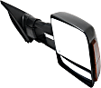 2014 Toyota Tundra - Passenger Side Towing Mirror, Power Adjust, Heated, Textured Black, Manual Folding, In-housing Signal Light, With Blind Spot Glass, No Memory, No Puddle Light, No Auto-Dimming