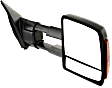 2014 Toyota Tundra - Passenger Side Towing Mirror, Power Adjust, Heated, Textured Black, Manual Folding, In-housing Signal Light, With Blind Spot Glass, No Memory, No Puddle Light, No Auto-Dimming
