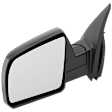 2007-2013 Toyota Tundra - Driver Side Mirror, Manual Adjust, Non-Heated, Manual Folding, Textured Black, No Signal Light, Without Memory Recall, No Puddle Light, No Auto-Dimming, No Blind Spot Feature