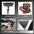 UC1076 SE Series Hard Hinged Tonneau Cover, ABS composite Fits Approx. 6 ft. 6 in. Bed