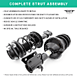 2017 Volkswagen CC - Front and Rear, Driver and Passenger Side Shock and Fully Loaded Strut, Fits 55MM Lower Strut Housing; Except Sport Suspension