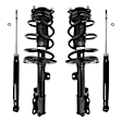 4-11385-254040-001 Front and Rear, Driver and Passenger Side Shock and Fully Loaded Strut, FWD