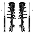 4-11981-254040-001 Front and Rear, Driver and Passenger Side Shock and Fully Loaded Strut, FWD