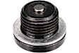 11137618512DP Oil Drain Plug - Black, Aluminum, Hex, Direct Fit, Sold Individually