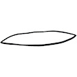 1116705339 OE Replacement Series Rear Window Seal - Glass Weatherstrip, Sold Individually