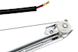 1247300346PRM Rear, Driver Side URO Premium Parts Power Window Regulator, With Motor
