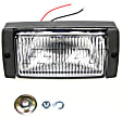 1987 BMW L7 - Front, Driver or Passenger Side Halogen Fog Light, Without bulb(s), Fits Models With Bumper Mounting Fog lights Non-Pivotal 'L' Bracket On Top Of Housing. Fog light Has A Vertical Black Clip On Each Side, Holding Lens Into Housing., OE Replacement