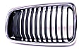 51138231593 Base Driver Side OE Replacement Series Grille Shell and Insert, Chrome Shell with Black Insert