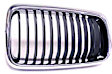 51138231594 Base Sedan Passenger Side OE Replacement Series Grille Shell and Insert, Chrome Shell with Black Insert