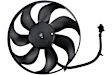 6X0959455F OE Replacement Auxiliary fan Driver Side, Single fan