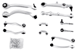8D0498998 Front, Driver and Passenger Side, Upper and Lower Control Arm, With ball joint(s), APA/URO Parts OE Replacement