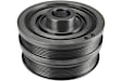 LR002446 Series Crankshaft Pulley - Black, Steel, Direct Fit, Sold Individually