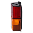 Passenger Side Tail Light, without Bulb, Halogen, Amber, Clear and Red Lens
