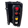 Driver Side Tail Light, without Bulb, Halogen, Amber, Clear and Red Lens
