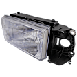 1990-1992 Volvo 740 - Driver Side Halogen Headlight, With bulb(s), OE Replacement